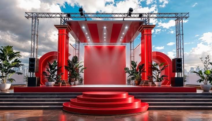 3D visualization of a concert stage